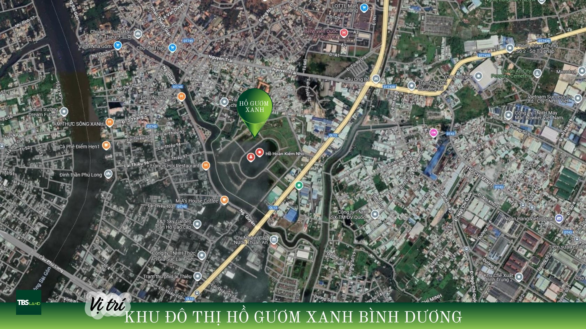 Mặt hồ cảnh quan rộng lớn giúp điều hòa khí hậu mang lại nguồn không khí trong lành