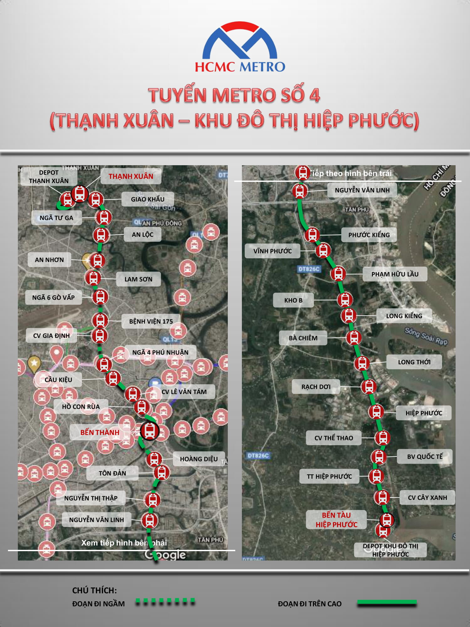 Tiến độ metro số 4 hiện nay