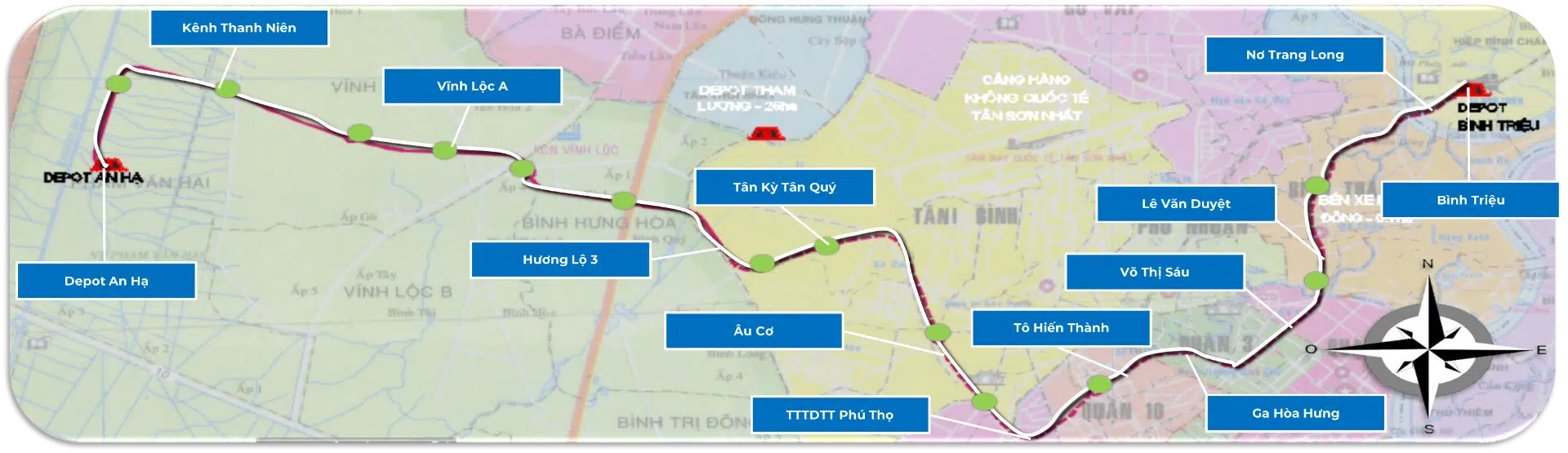 Metro số 9 đi từ đâu đến đâu?